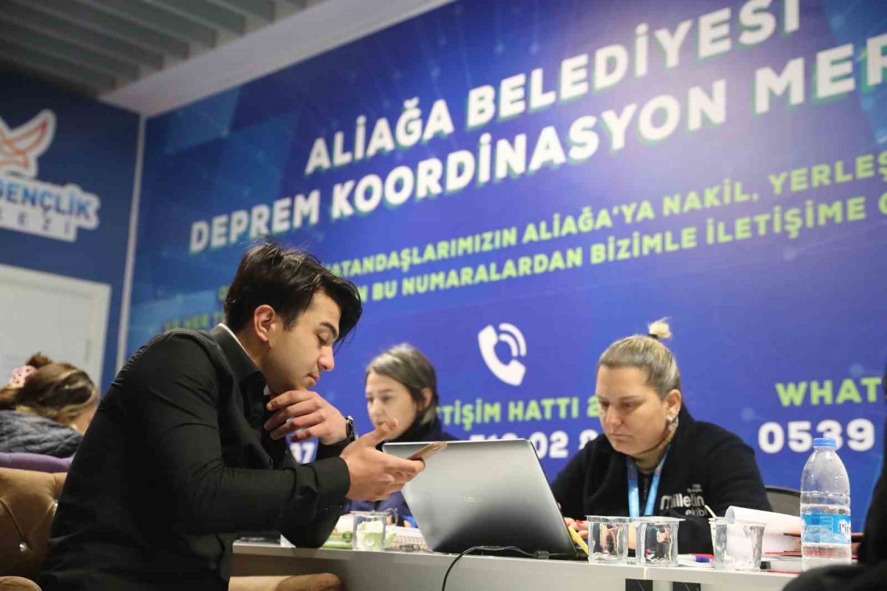 Aliağa Belediyesi, depremzedeler için koordinasyon merkezi kurdu