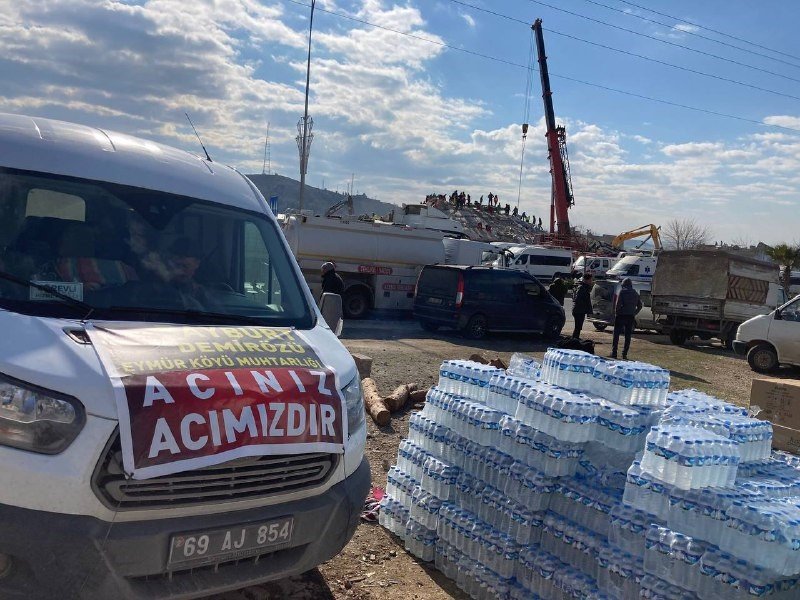 Bayburt Eymür köyünün yardım aracı Nurdağı’na ulaştı