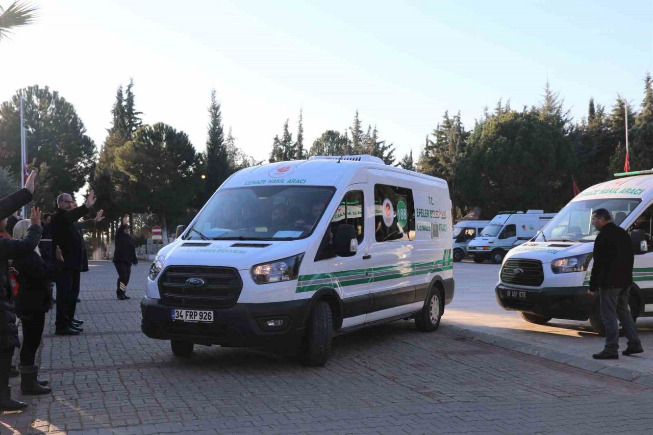 Efeler Belediyesi deprem bölgelerine cenaze araçları gönderdi
