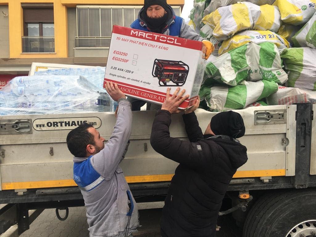 Havran deprem bölgesine yardım için seferber oldu
