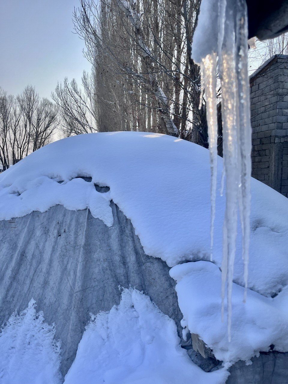 Ağrı’da dev buz sarkıtları oluştu