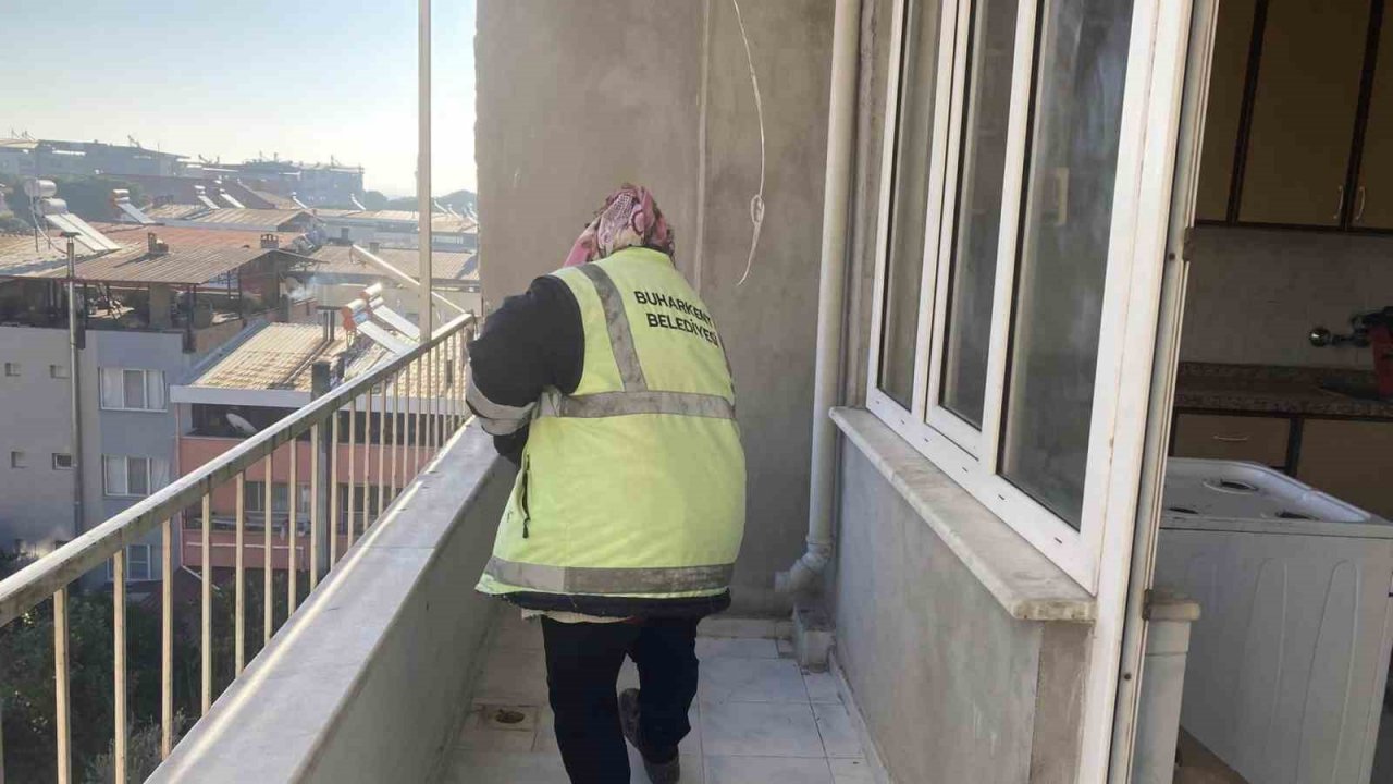 Buharkent Belediyesi ekipleri ilçedeki evleri depremzedeler için hazırlıyor