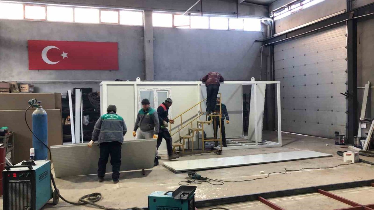 Afet bölgesine konteynır üretilecek