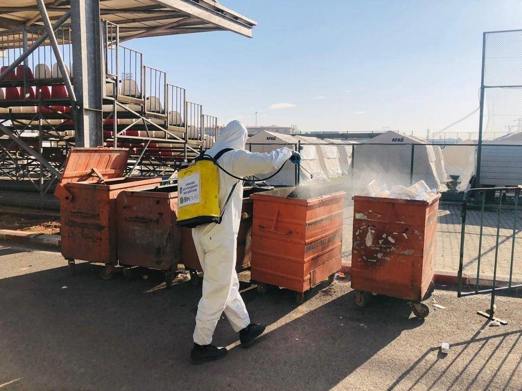 MSB: “Kahramanmaraş’ta kurulan çadır kentte ilaçlama faaliyetleri de gerçekleştiriliyor”