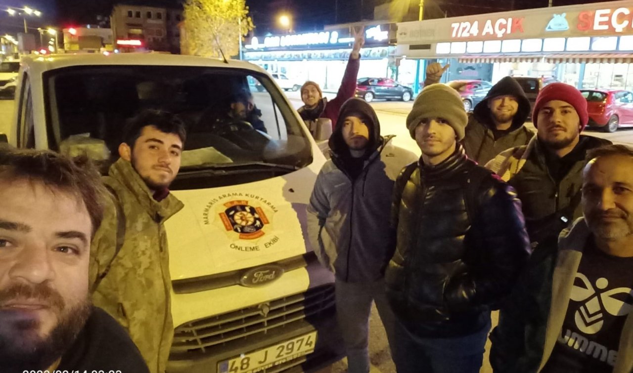 Marmaris Arama Kurtarma ekibi deprem bölgesinde çalışmaya devam ediyor