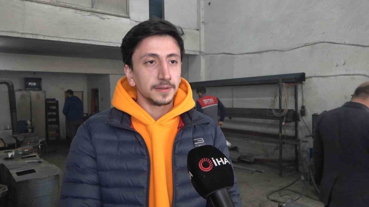 Gümüşhane’de sanayi esnafı depremzedeler için soba üretmeye başladı