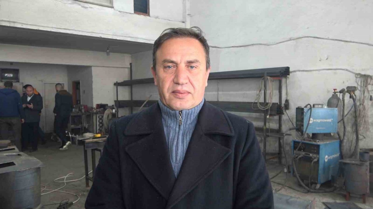 Gümüşhane’de sanayi esnafı depremzedeler için soba üretmeye başladı