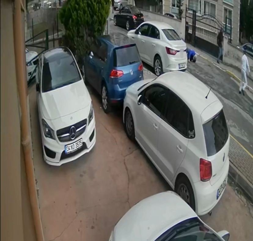 Pendik’te yardım tırının görevlisine silahlı saldırı anı kamerada