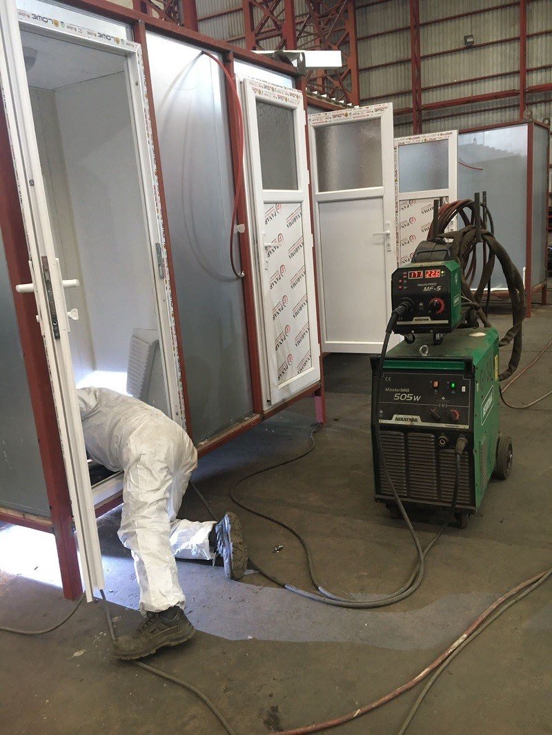 Yalova’da deprem bölgesi için tuvalet ve duş kabini üretimi başladı