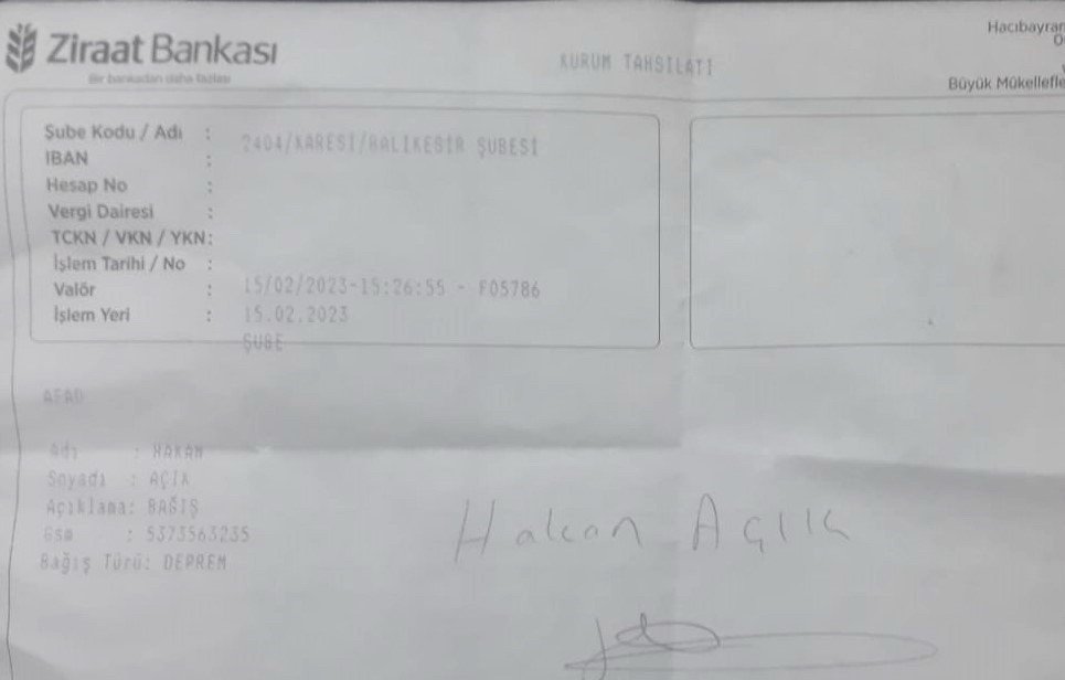 Nişanı iptal ettiler, parasını AFAD´a bağışladılar