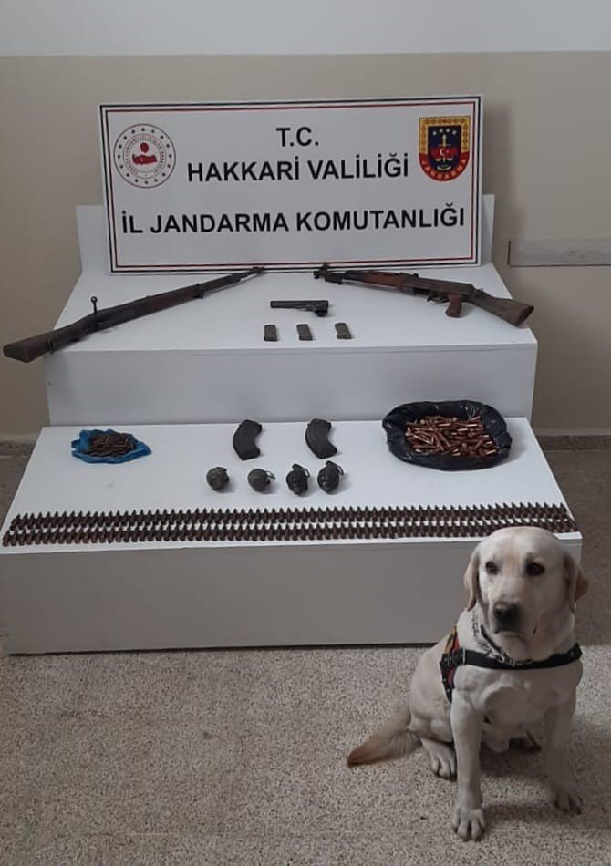 Yüksekova’da silah ve mühimmat ele geçirildi