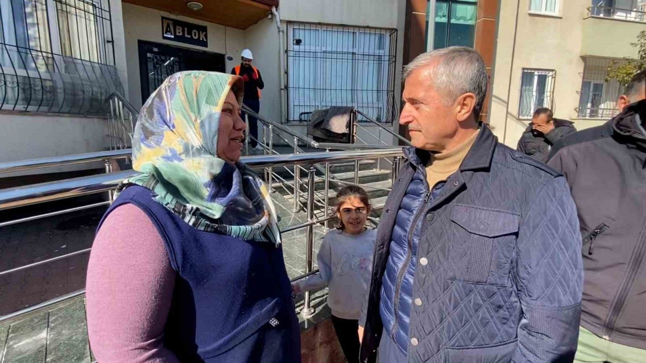 Tahmazoğlu, yan yattı denilen konutları ziyaret etti