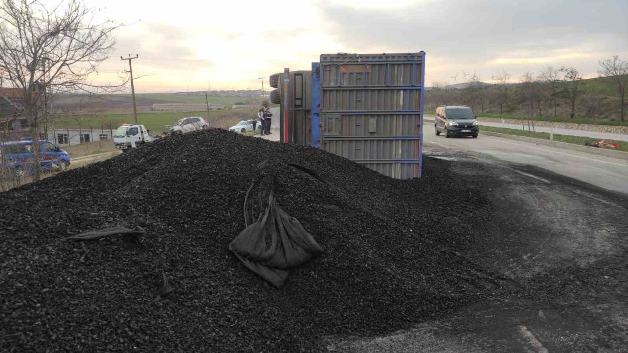 Köpeği ezmemek isterken karşı şeride geçip kamyonla çarpıştı: 1 yaralı