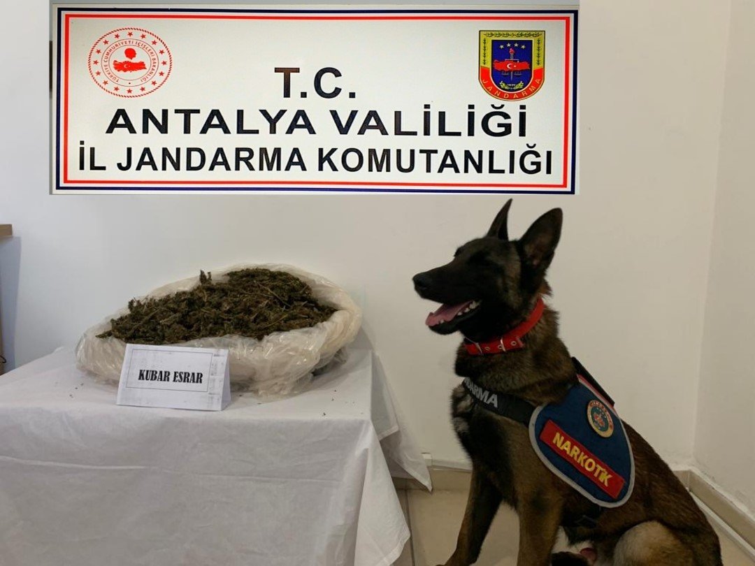 Antalya’da 27 kilogram esrar ele geçirildi