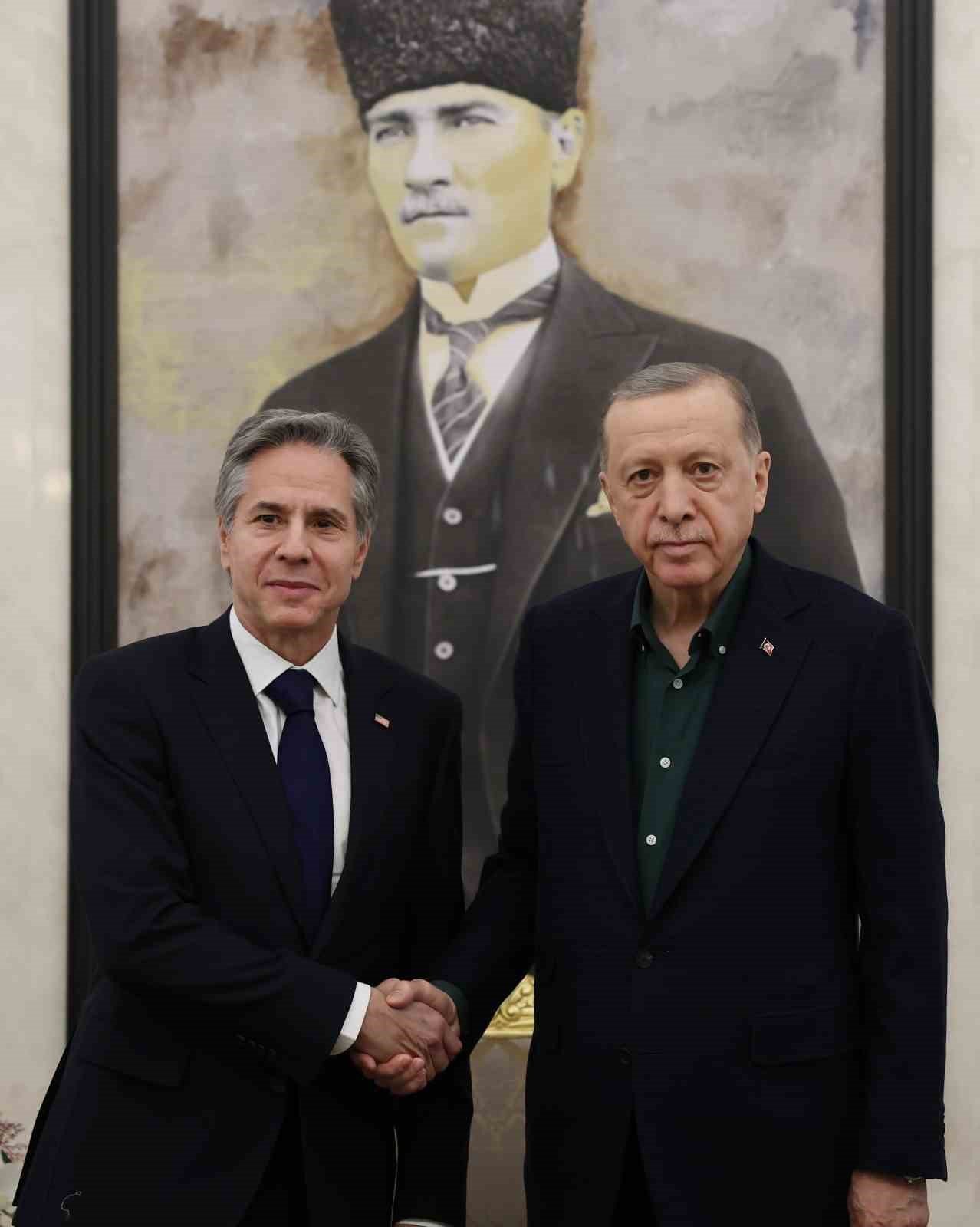 Cumhurbaşkanı Erdoğan, ABD Dışişleri Bakanı Blinken ile görüştü