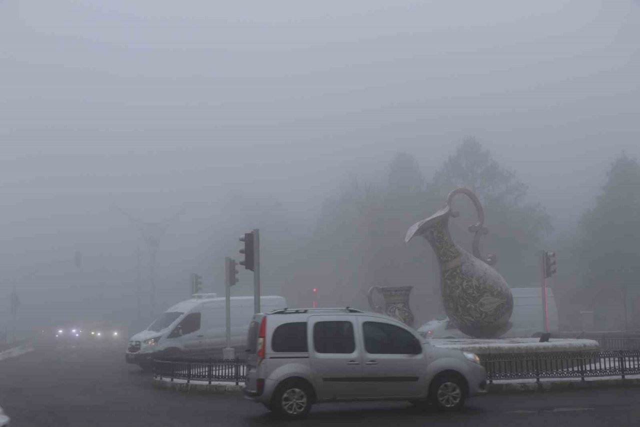 Erzincan’da sis, kar ve soğuk hava etkili oldu