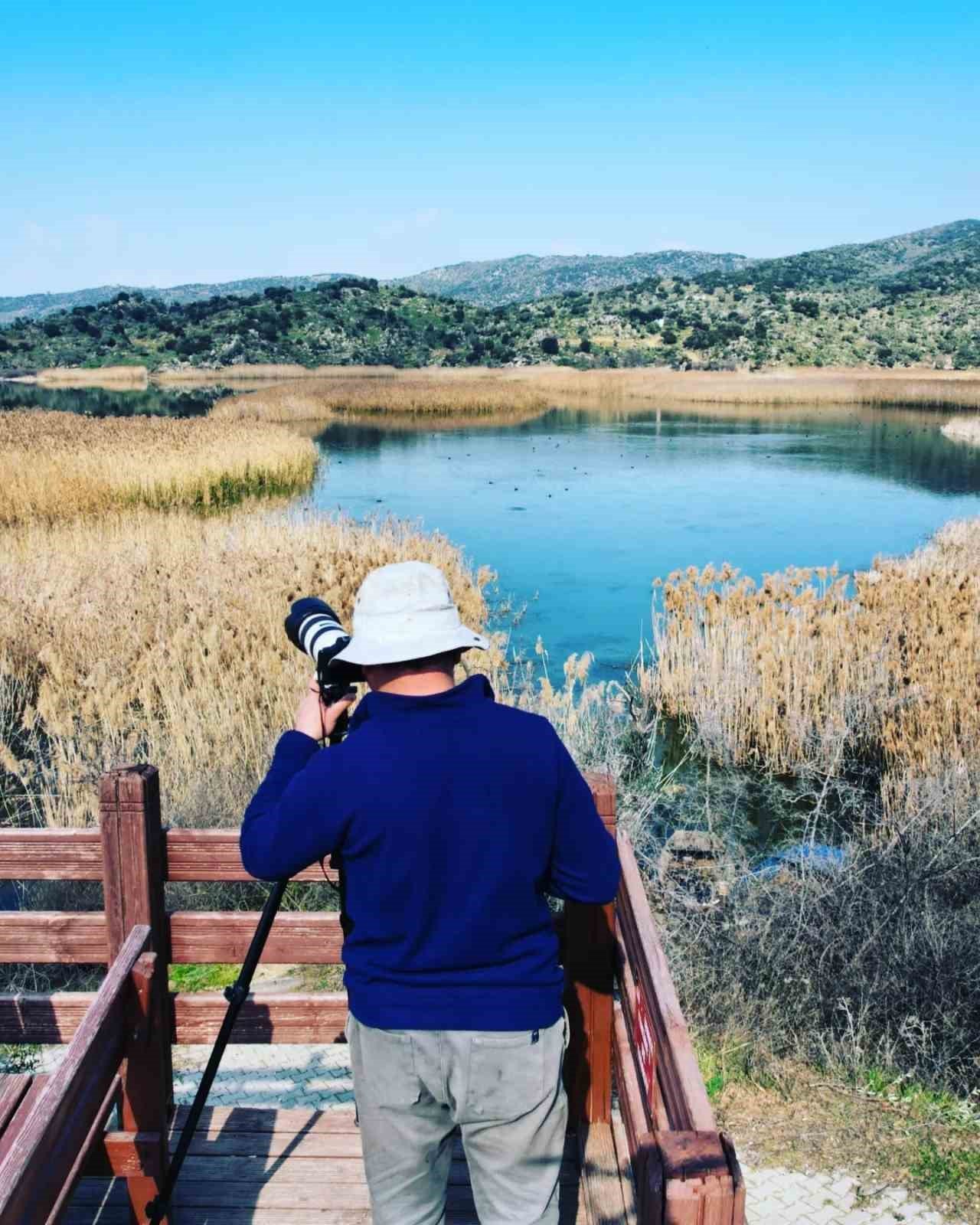 Azap Gölü’nün havadan manzarası mest etti
