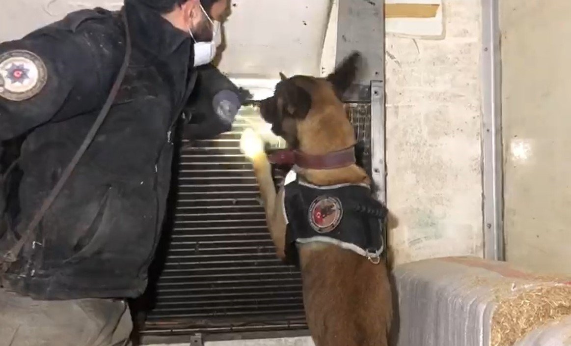 TEM’de durdurulan saman yüklü tırdan 99 kilo eroin çıktı