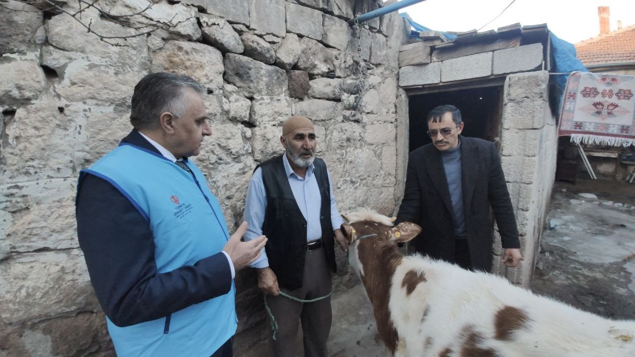 Gözü gibi baktığı danasını depremzedelere bağışladı