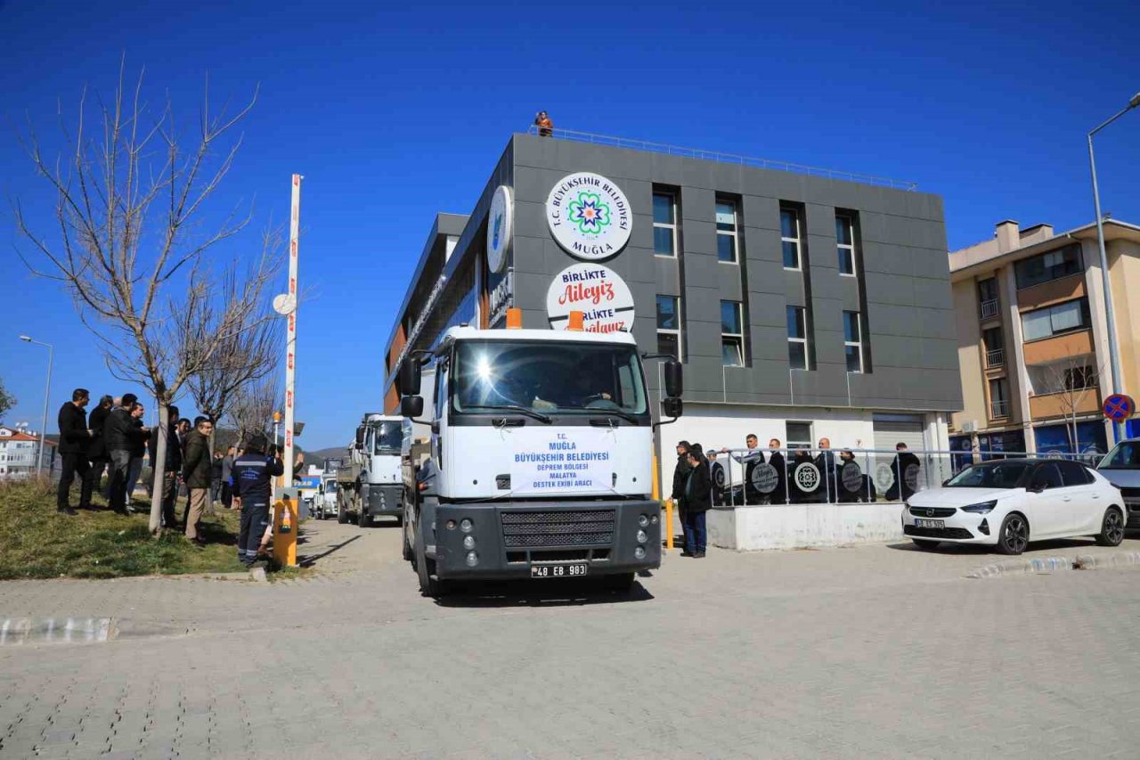 Muğla Büyükşehir’den deprem bölgesinin altyapısına destek