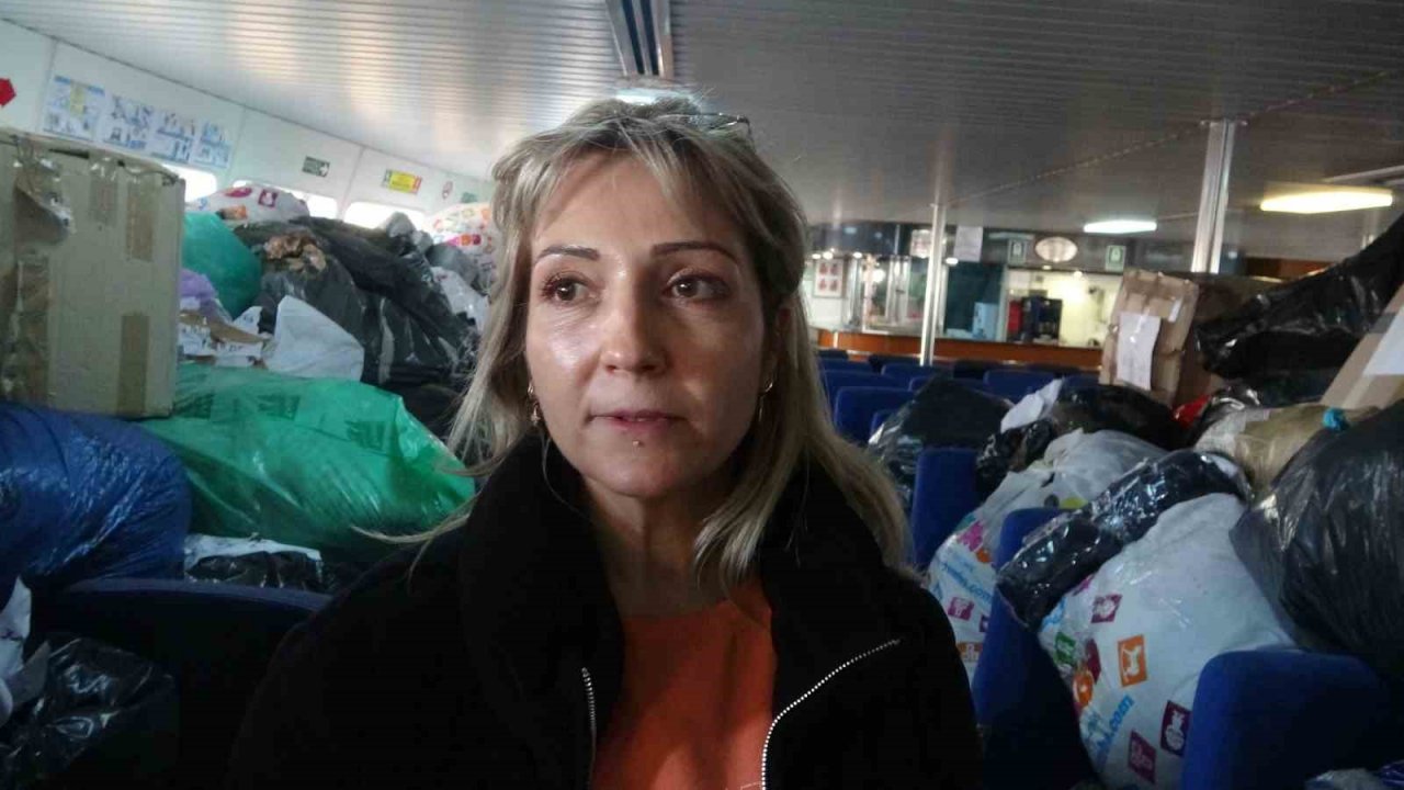 Rodos’tan gelen yardımları orman işçileri karşıladı