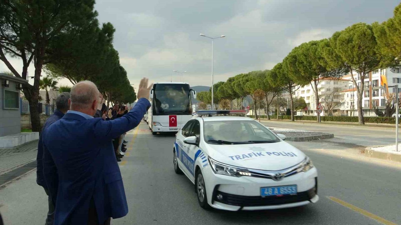 Muğla İl Emniyet Müdürlüğü’nden 150 personel deprem bölgesine uğurlandı