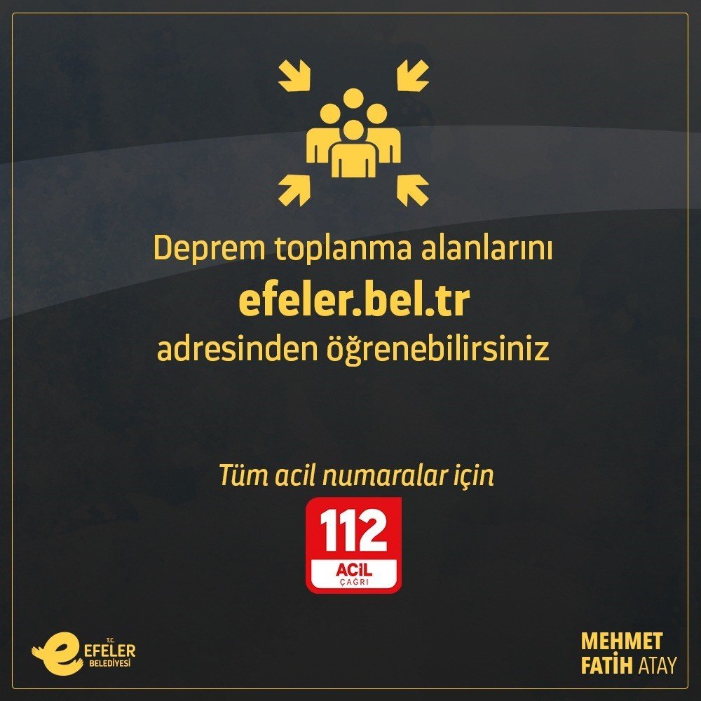 Efeler Belediyesi’nden deprem bilincini arttıran paylaşım