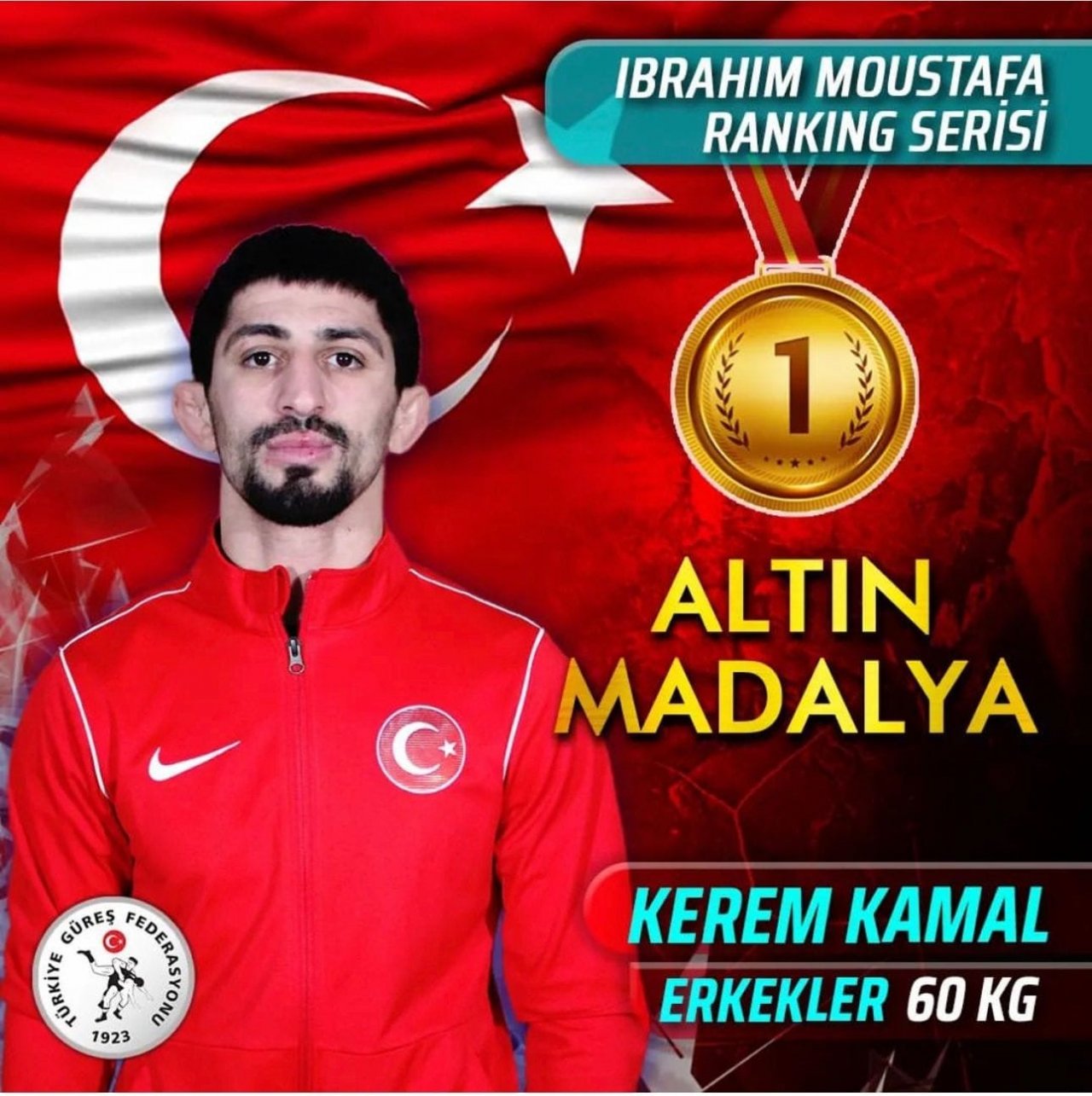 Milli güreşçi Kerem Kamal Mısır’dan altın madayla ile döndü