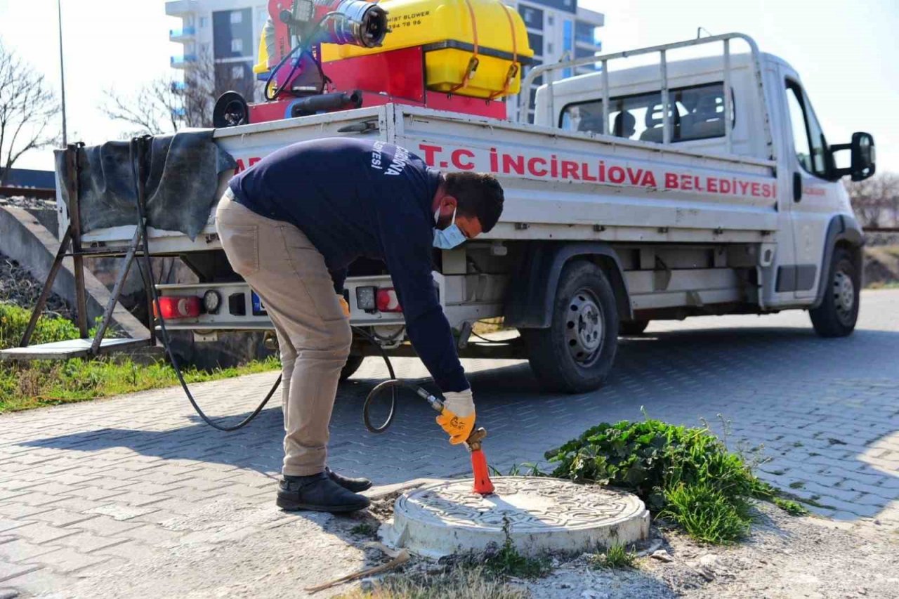 İncirliova Belediyesi ilaçlama çalışması başlattı