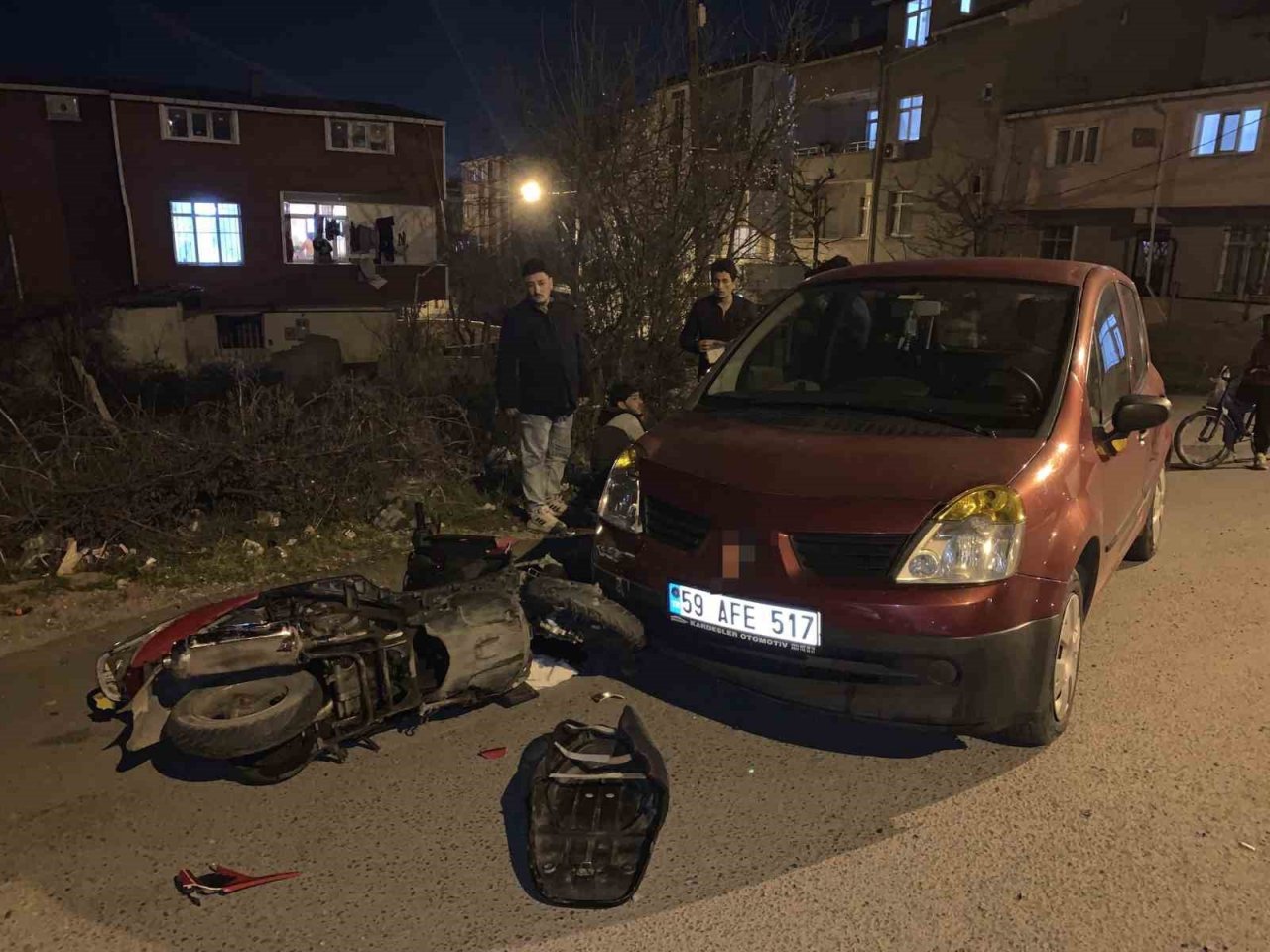 Çorlu’da trafik kazası: Motosiklet sürücüsü yaralandı