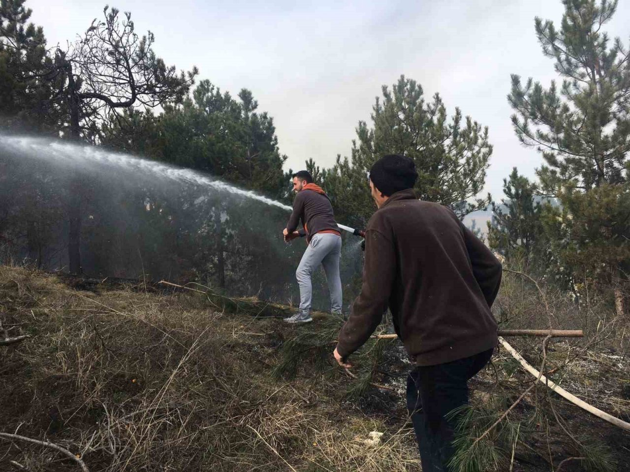 Topladığı çöpleri yakmak isterken ormanı yaktı