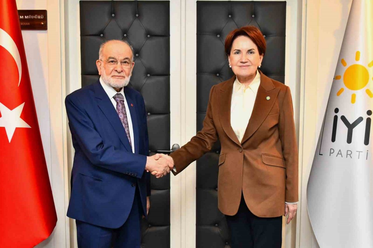 İYİ Parti lideri Akşener, Saadet Partisi lideri Karamollaoğlu’yla bir araya geldi