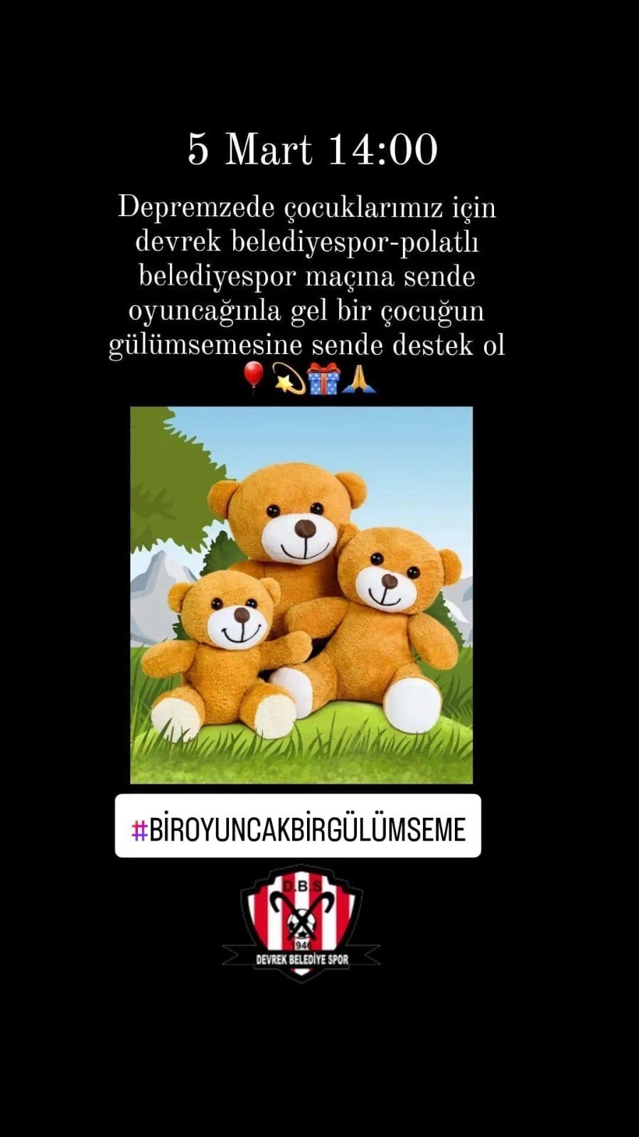 Taraftarlar maça oyuncaklarla gelecek