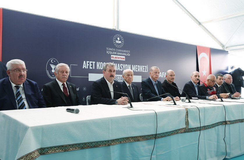 Cumhurbaşkanı Erdoğan’la Elbistan’a giden Bahçeli ve Destici açıklamalarda bulundu
