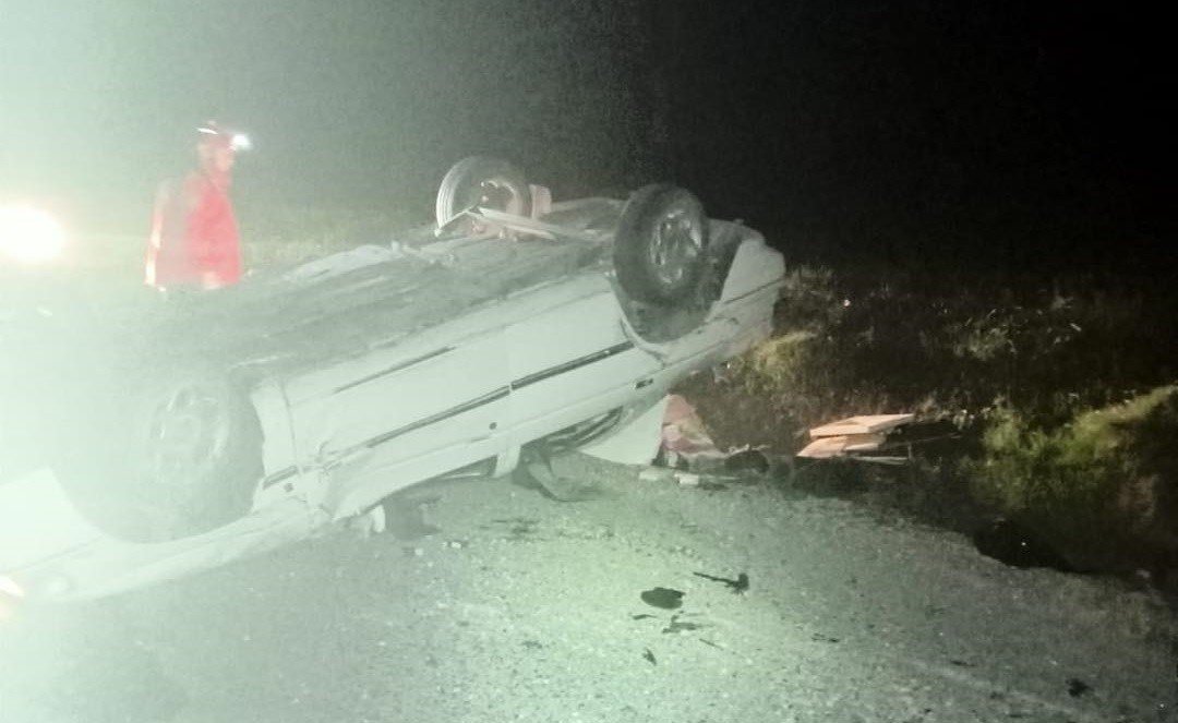 Gönen’de otomobil takla attı: 1 yaralı