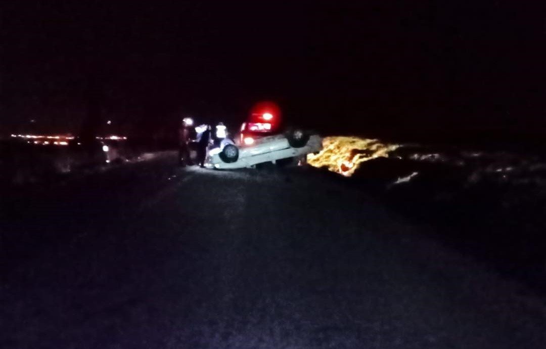 Gönen’de otomobil takla attı: 1 yaralı