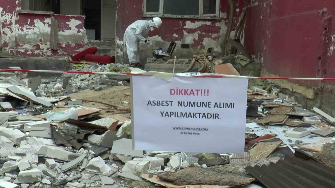 Kartal’da, yıkım kararı alınan yapılarda “asbest” denetimi