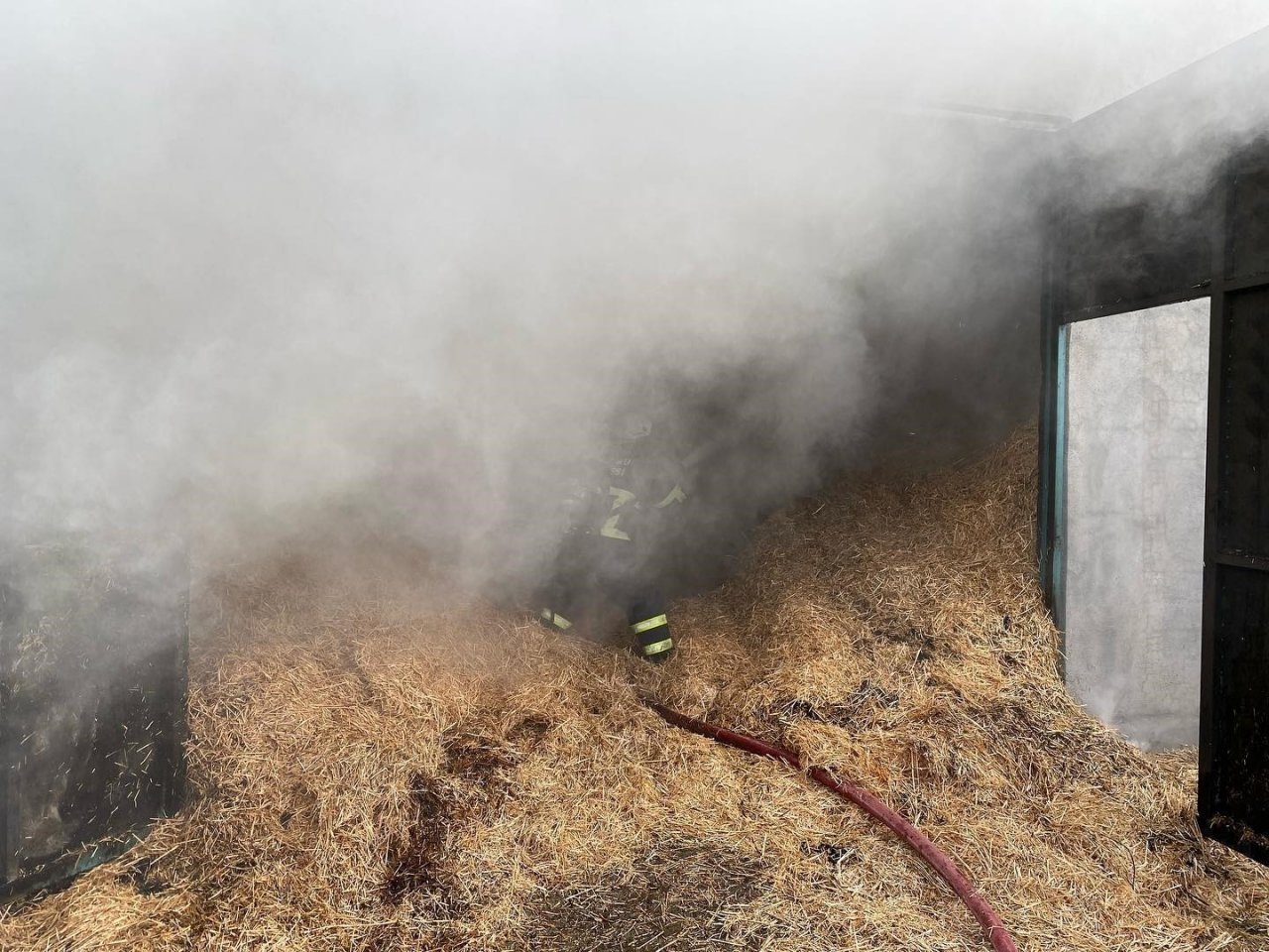 Kastamonu’da hayvan çiftliğinde çıkan yangın büyümeden söndürüldü
