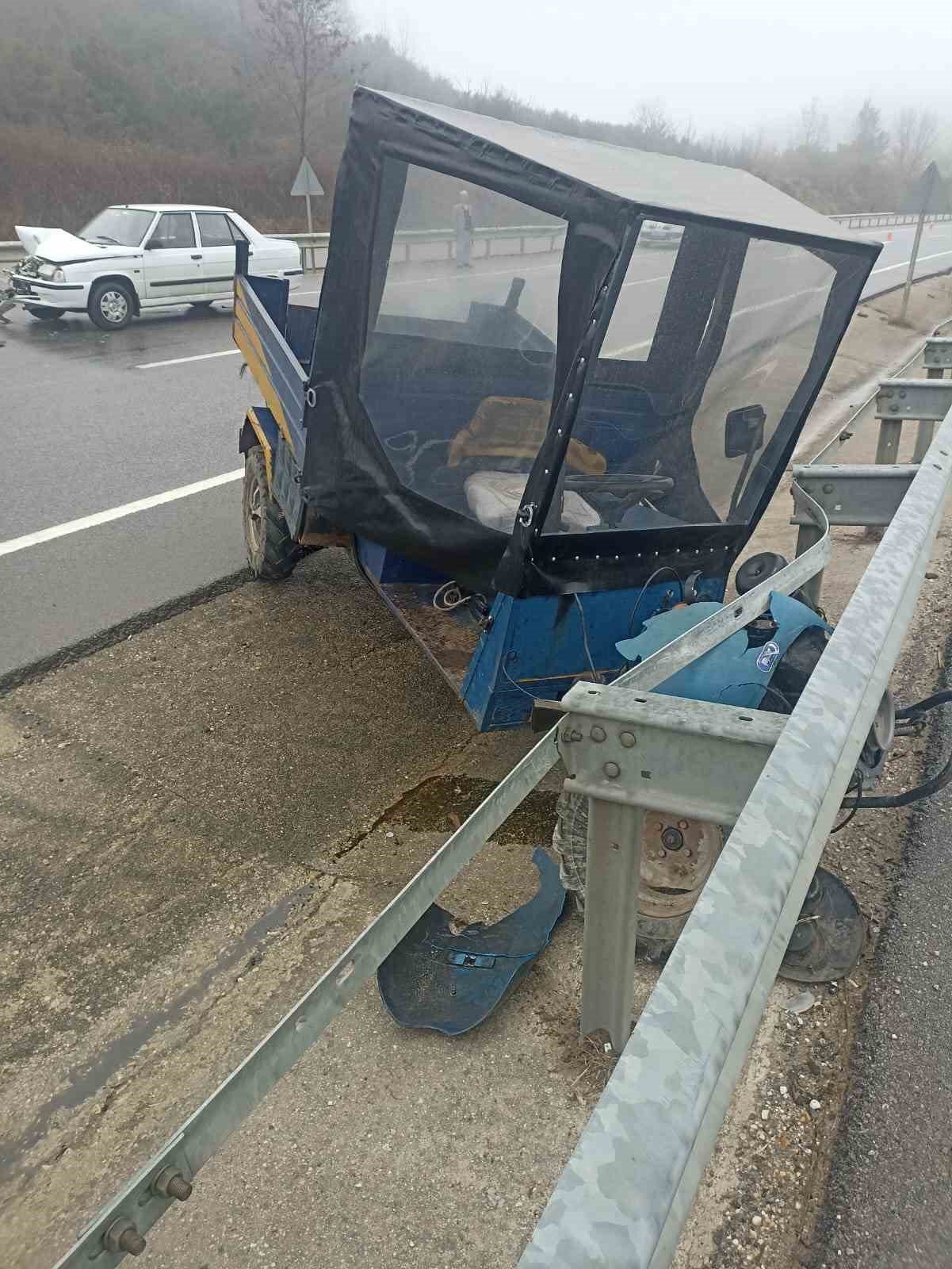 D-140’da otomobil ile patpat çarpıştı: 2 yaralı