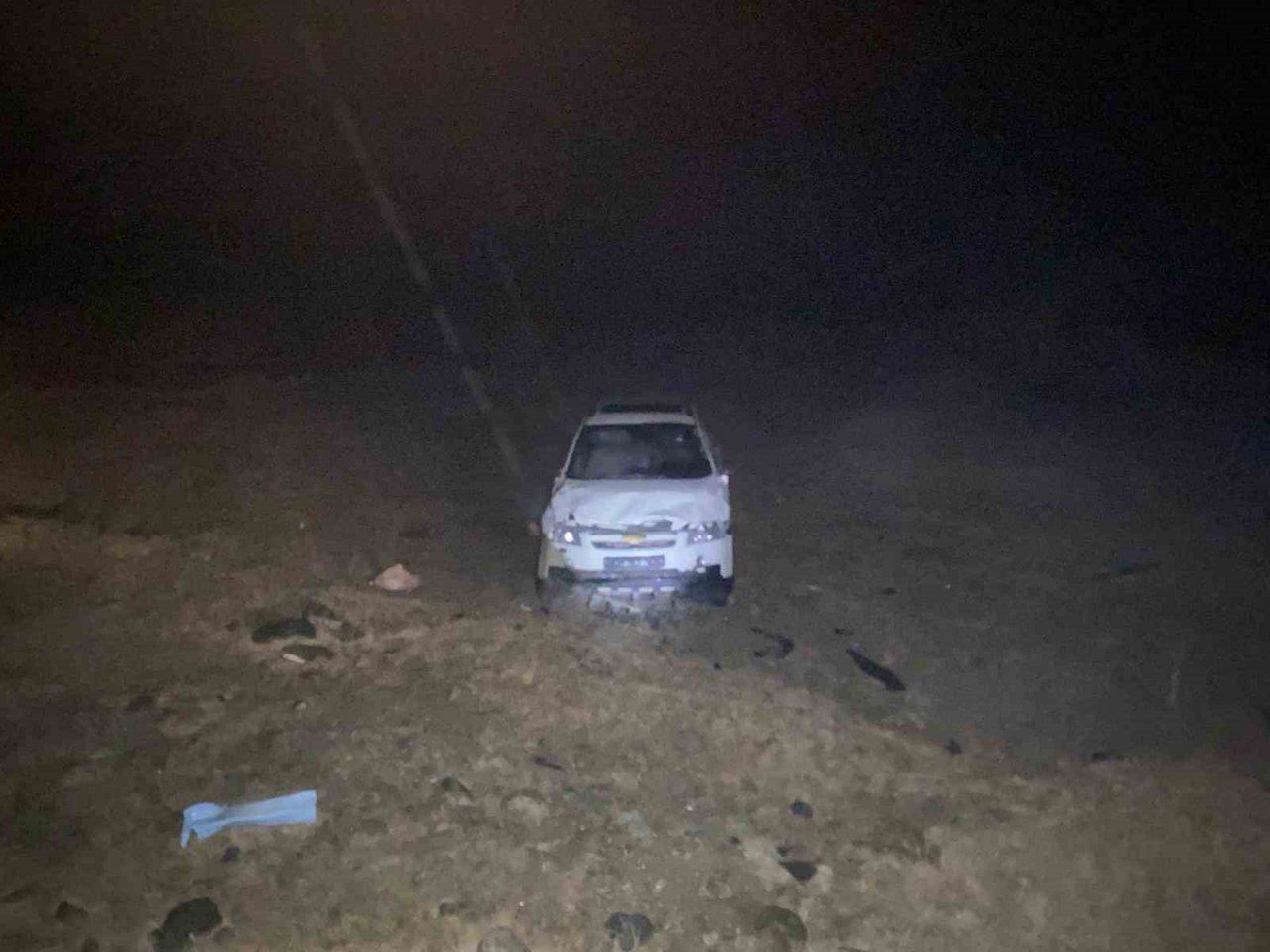 Yoldan çıkan cip tarlaya uçtu: 1 yaralı