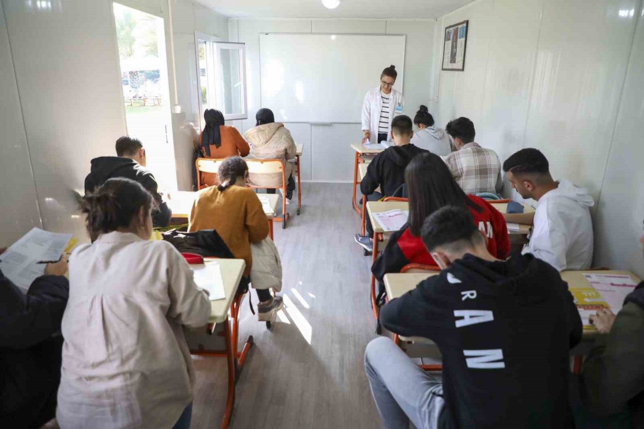 Kurs merkezi, konteyner eğitim alanına dönüştürüldü