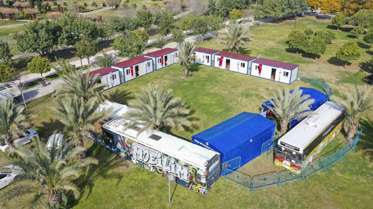 Kurs merkezi, konteyner eğitim alanına dönüştürüldü