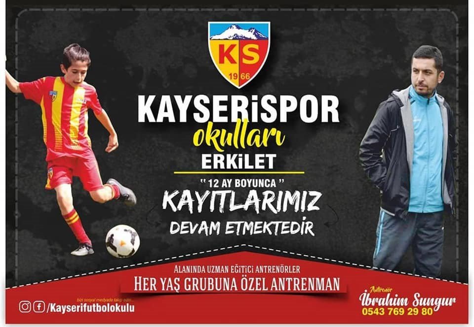 Erkilet Kayserispor Futbol Okulları depremzedelere ücretsiz