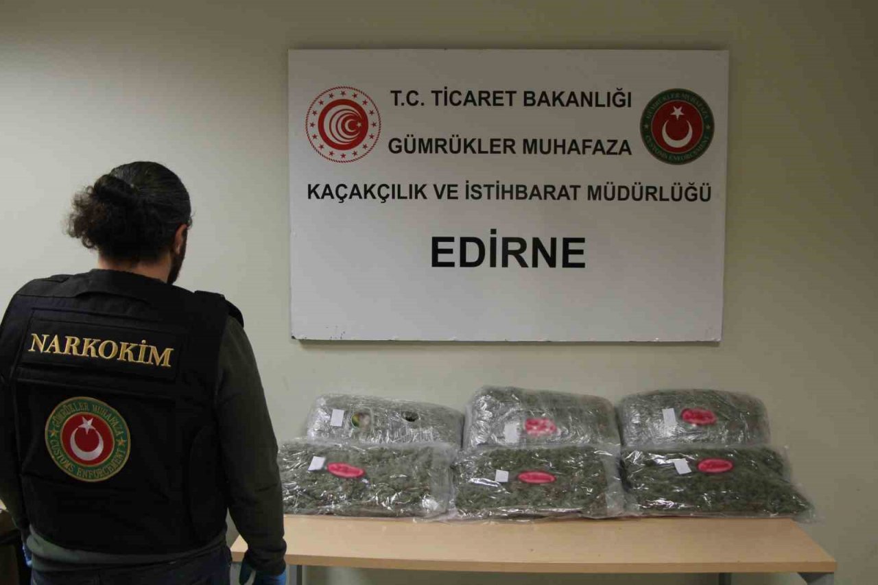 Kapıkule Gümrük Kapısı’nda 13 kilogram esrar ele geçirildi