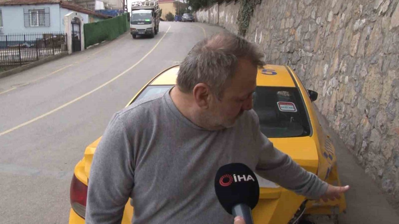 Üsküdar’da otomobilin çarptığı taksici konuştu: "Kadın, adamın telefonunu gasbetmiş"