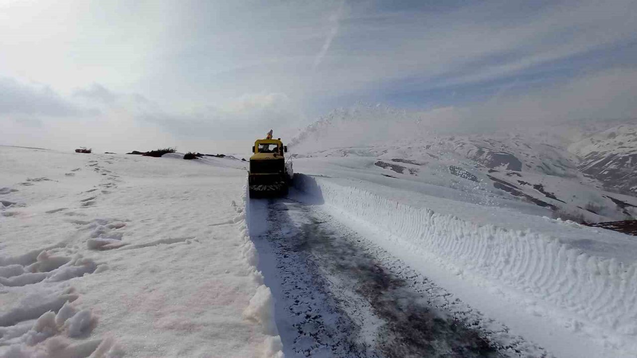 Muş’ta 5 metrelik karda zorlu çalışma