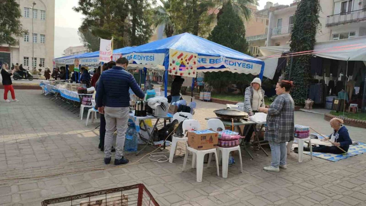 Çine’de depremzede öğrenciler için hayır panayırı düzenlendi