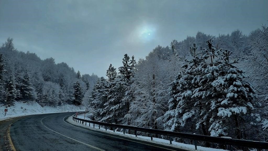 Kütahya’nın Domaniç Dağı’na mart karı