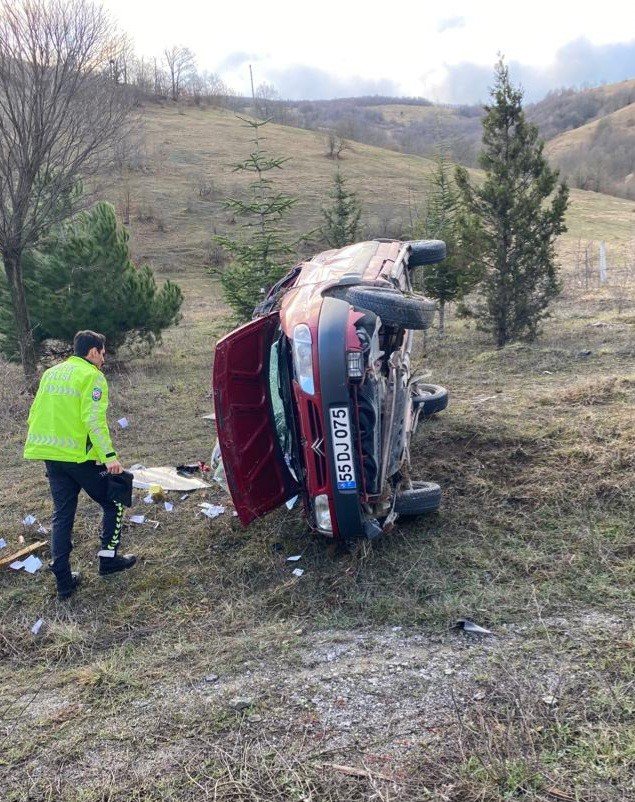Samsun’da otomobil takla: 1 yaralı