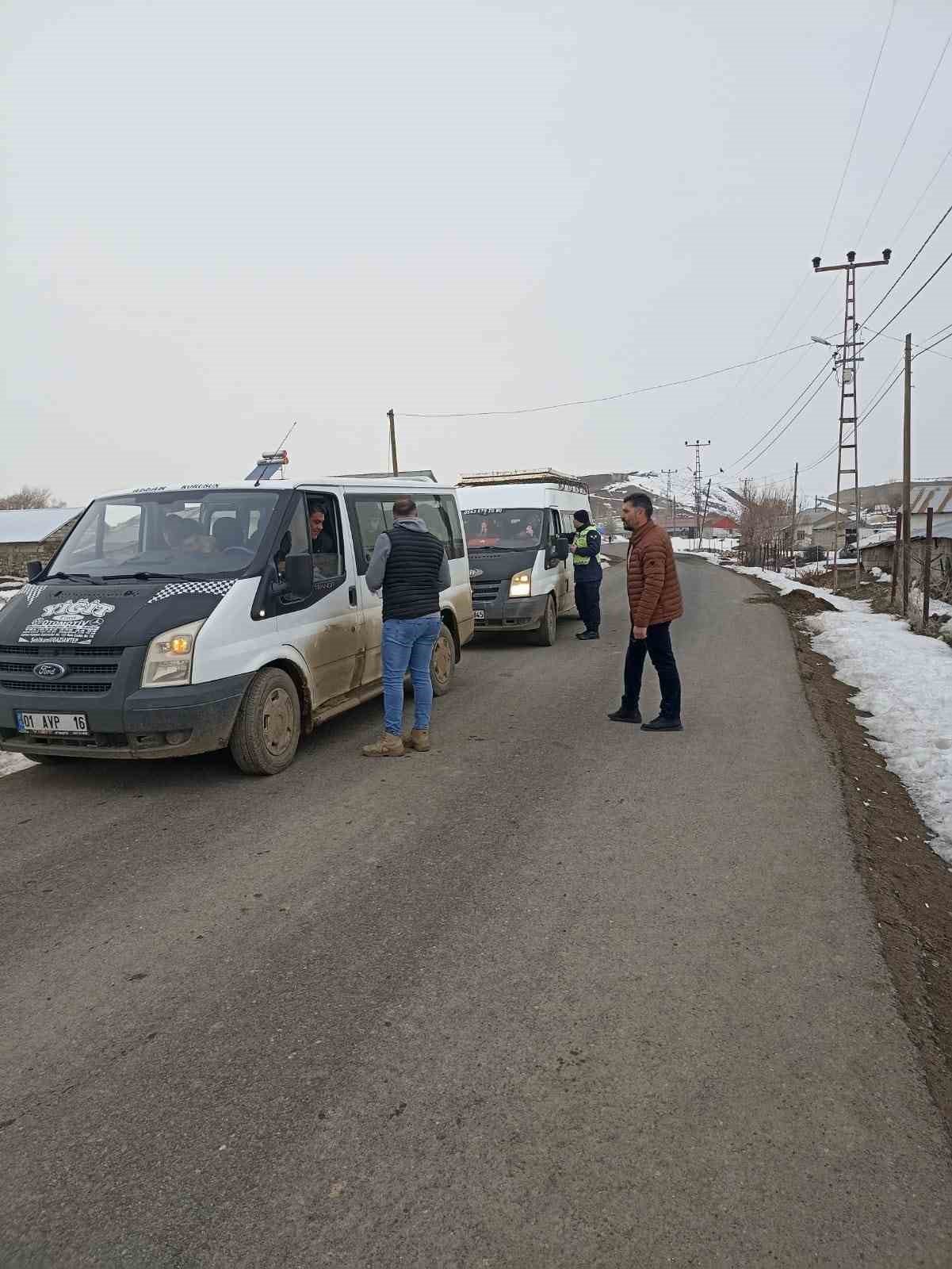 Ağrı’da taşımalı eğitim servis araçları denetlendi